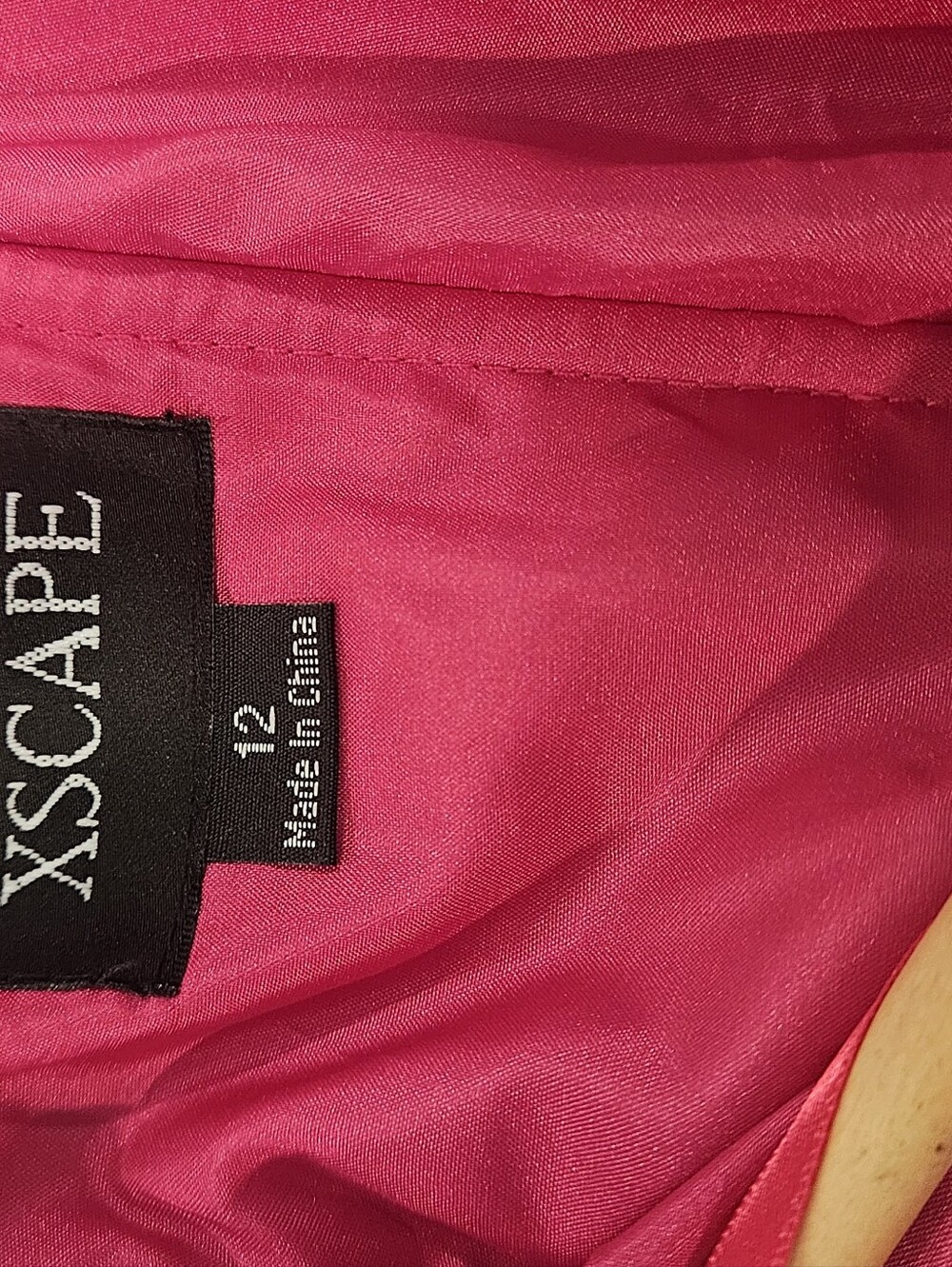Xscape 12 Fuchsia Taffeta Ball Gown Bow Waist Formal Evening Dress - Picture 4 of 4